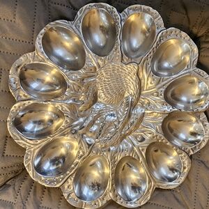 Arthur Court aluminum deviled egg tray